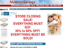 Tablet Screenshot of mattresssavings.com